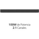 Barra de Sonido Bluetooth LG SP2 100W 2.1 Negra