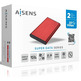 Caja Externa 2.5''USB 3.1 SATA Aisens Aluminio Negro ASE-2525RED