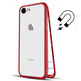 Boîtier magnétique avec verre trempé iPhone 7/8 Plus Rouge