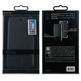 Boîtier noir Folio double PU transparent iPhone X Muvit
