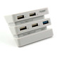 2 to 5 port (2.0 3.0) USB HUB Adapter PS4 Pro (Dobe) Blanc