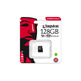 Kingston 128gb microsdxc toile sélectionner 80r cl10 uhs-i single