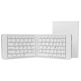 Leotec Mini Bluetooth clavier plegable avec batterie blanche