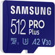 Tarjeta de Memoria Samsung Pro Plus 2021 512 Go MicroSD XC Clase 10