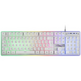 Teclado Gaming SemiMecánico Mars Gaming MK220ES / Blanco