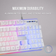 Teclado Gaming SemiMecánico Mars Gaming MK220ES / Blanco