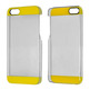 Transparent Plastic Case for iPhone 5/5S Noir / Vert