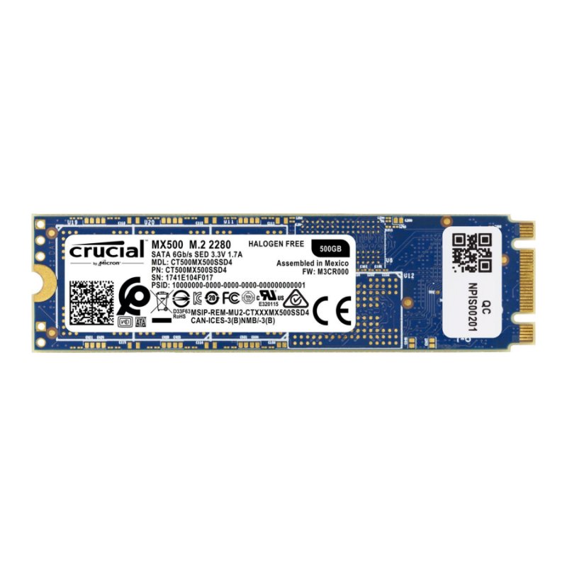 Disque dur brut CT500MX500SSD4 MX500 M. 2 2280S 500 Go