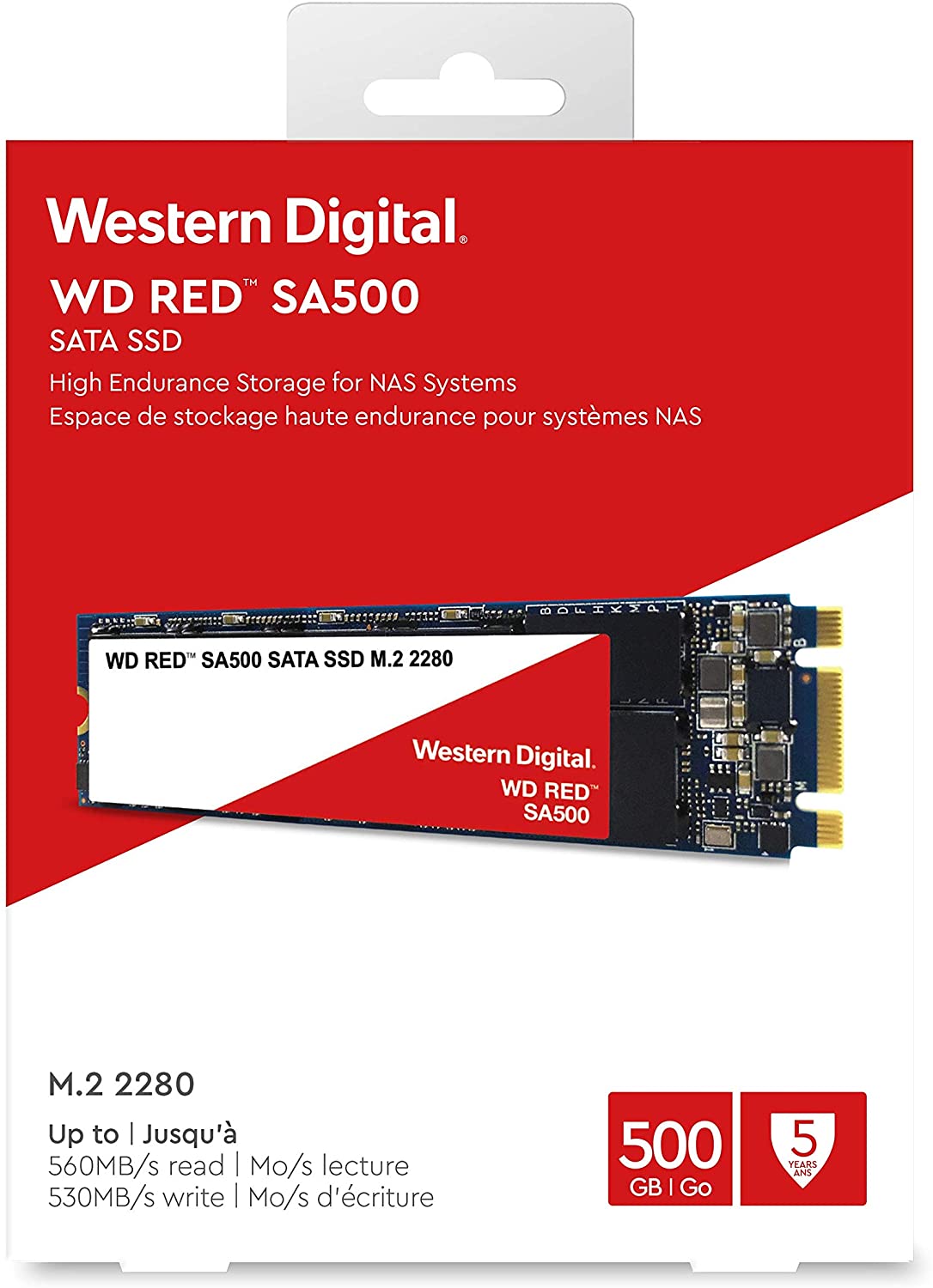 Disque M. 2 Western Digital Red SA500 NAS WDS500G1R0B SSD 500 Go