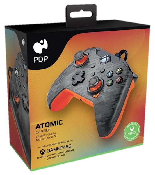 Pdp Manette Filaire Xbox [ELECTRIC CARBON] +1 mois Xbox Game Pass Ultimate