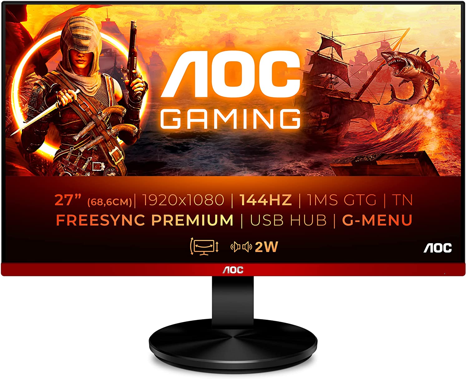 AOC Gaming AOC G2790PX LED 27 '' Noir / Rouge