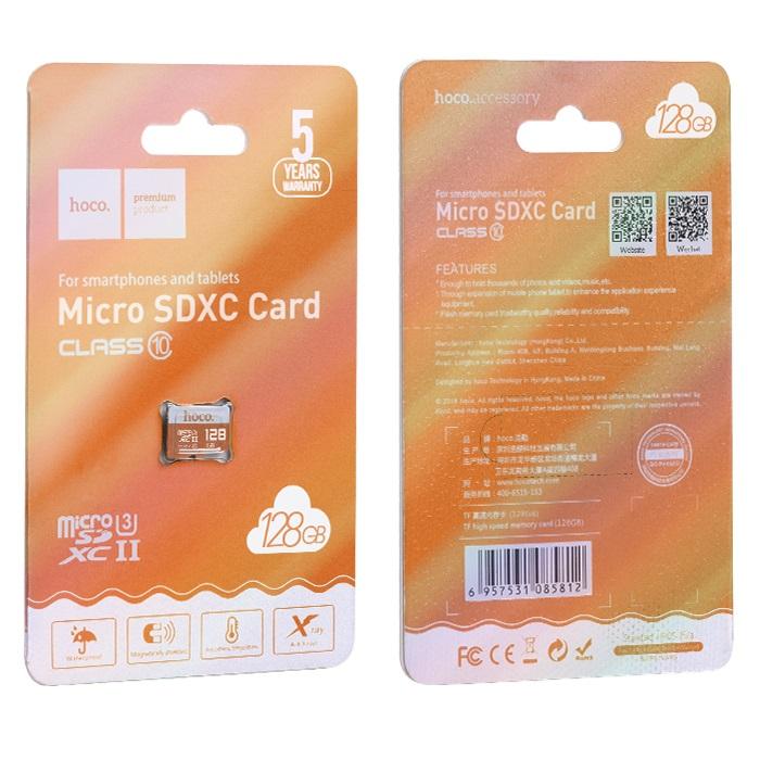 Carte Micro SDXC 128 GO Classe 10 Hoco - DiscoAzul.com