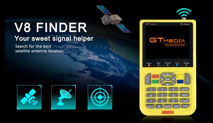 Localisateur Satellite GT Media V8 Finder (Freesat)