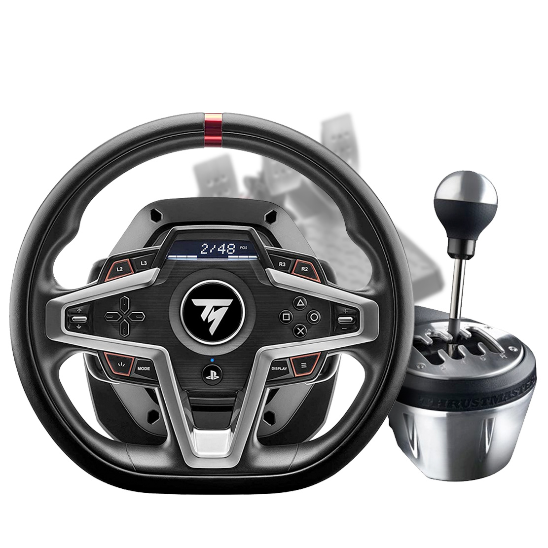 Routeur volant T248 + Palanca Thrustmaster TH8A PS5/PS4/PC